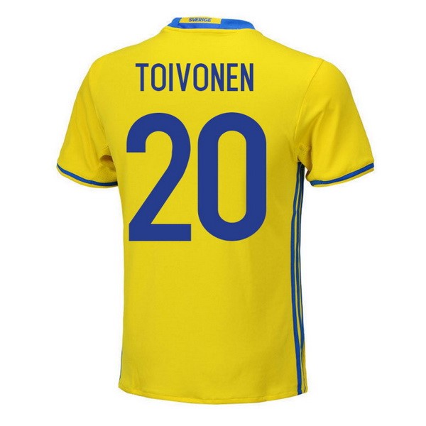 Camiseta Sweden 1ª Toivonen 2018 Amarillo